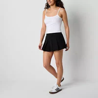 Forever 21 Womens Mid Rise Pleated Skirt Juniors