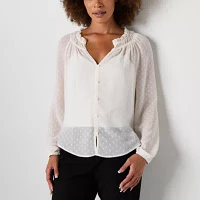 Brannan Womens Long Sleeve Blouse
