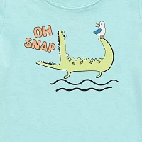 Okie Dokie Baby Boys Crew Neck Short Sleeve Graphic T-Shirt