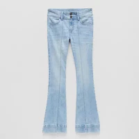 Thereabouts Little & Big Girls Pintuck Flare Leg Jean