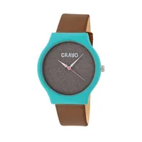 Crayo Womens Brown Strap Watch Cracr4505