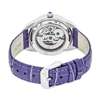 Empress Unisex Adult Purple Leather Strap Watch Empem1105