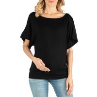 24/7 Comfort Apparel Loose Fit Dolman Top with Wide Sleeves