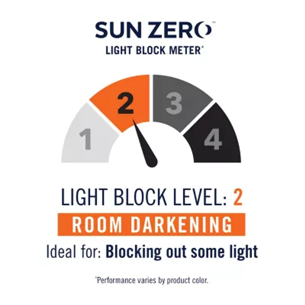Sun Zero Emory 100"W X 84"L Energy Saving Light-Filtering Grommet Top Single Patio Door Curtain