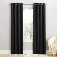 Sun Zero Emory Energy Saving Light-Filtering Grommet Top Single Curtain Panel