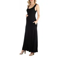 24/7 Comfort Apparel Scoop Neck Sleeveless Maxi Dress