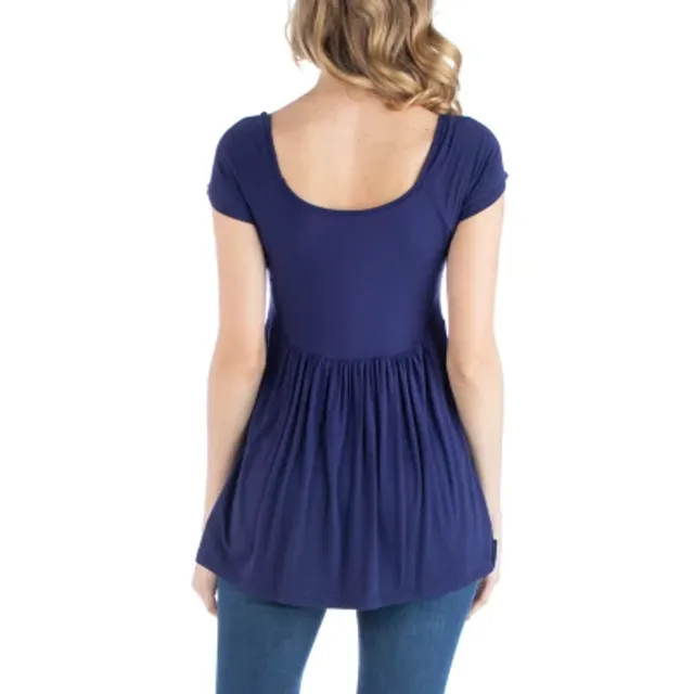 24seven Comfort Apparel 24/7 Comfort Apparel Slim Fit Babydoll Top