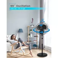 Black+Decker BFSR18B 18 Inches Stand Fan With Remote Black