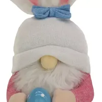 National Tree Co.  Easter Bunny Gnome With Egg Figurine