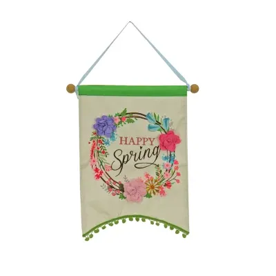 National Tree Co.  Happy Spring Banner Wall Sign