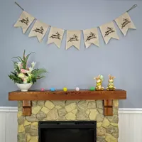 National Tree Co. Running Bunny Easter Banner Wall Sign