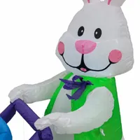 National Tree Co. Easter Bunny With Wheelbarrow Lighted Outdoor Inflatable Decor