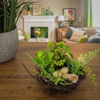 National Tree Co. Bird’s Nest And Berries Easter Tabletop Decor