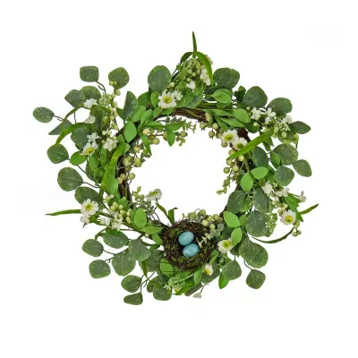 National Tree Co. Daisies And Berries Wreath