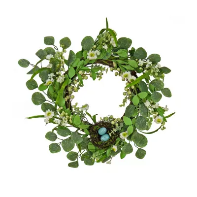 National Tree Co. Daisies And Berries Indoor Outdoor Wreath