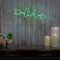 National Tree Co. Green Neon Style “Luck’’ Decoration Wall Sign