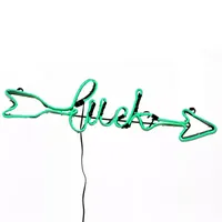 National Tree Co. Green Neon Style “Luck’’ Decoration Wall Sign