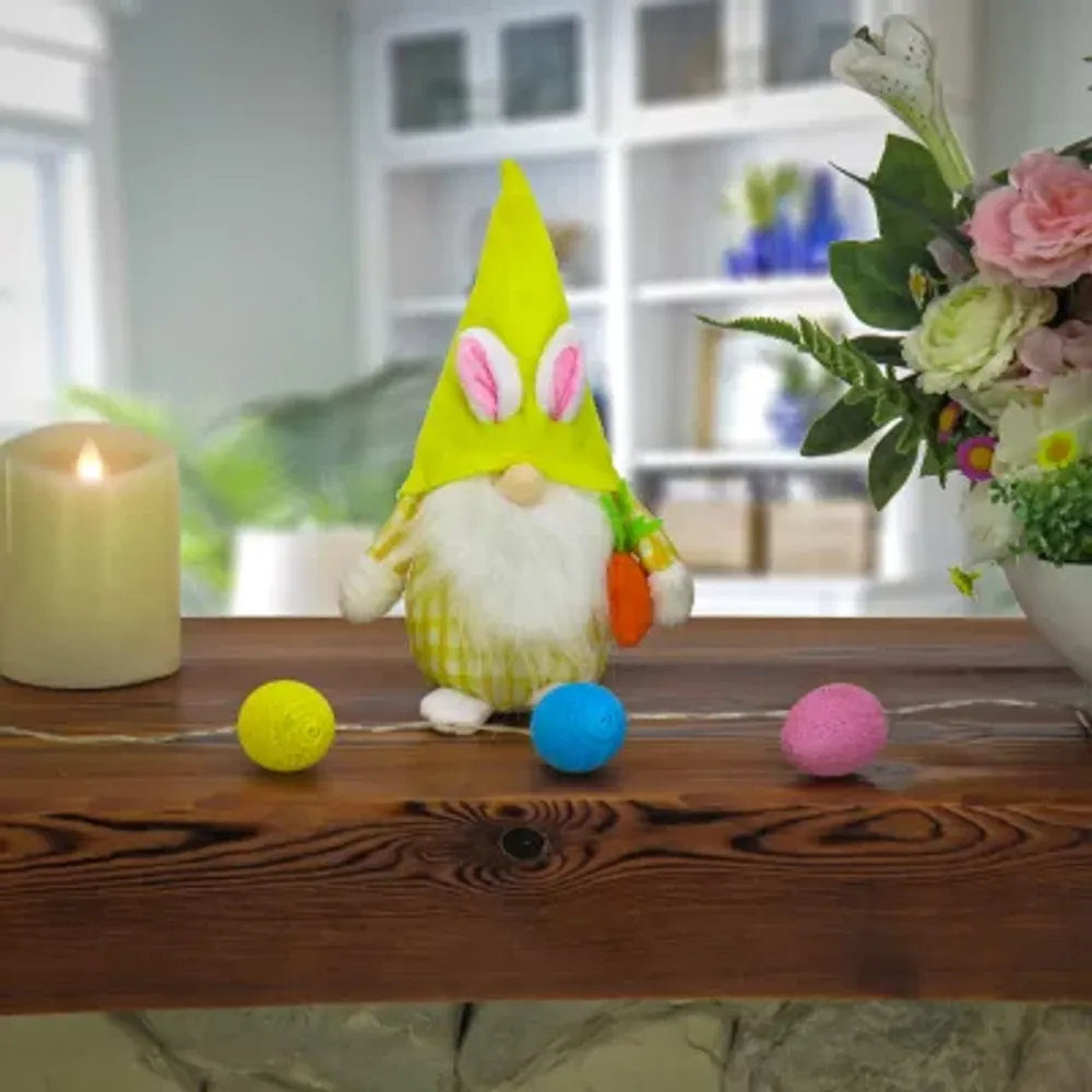 National Tree Co. Yellow Easter Bunny Gnome Tabletop Decor