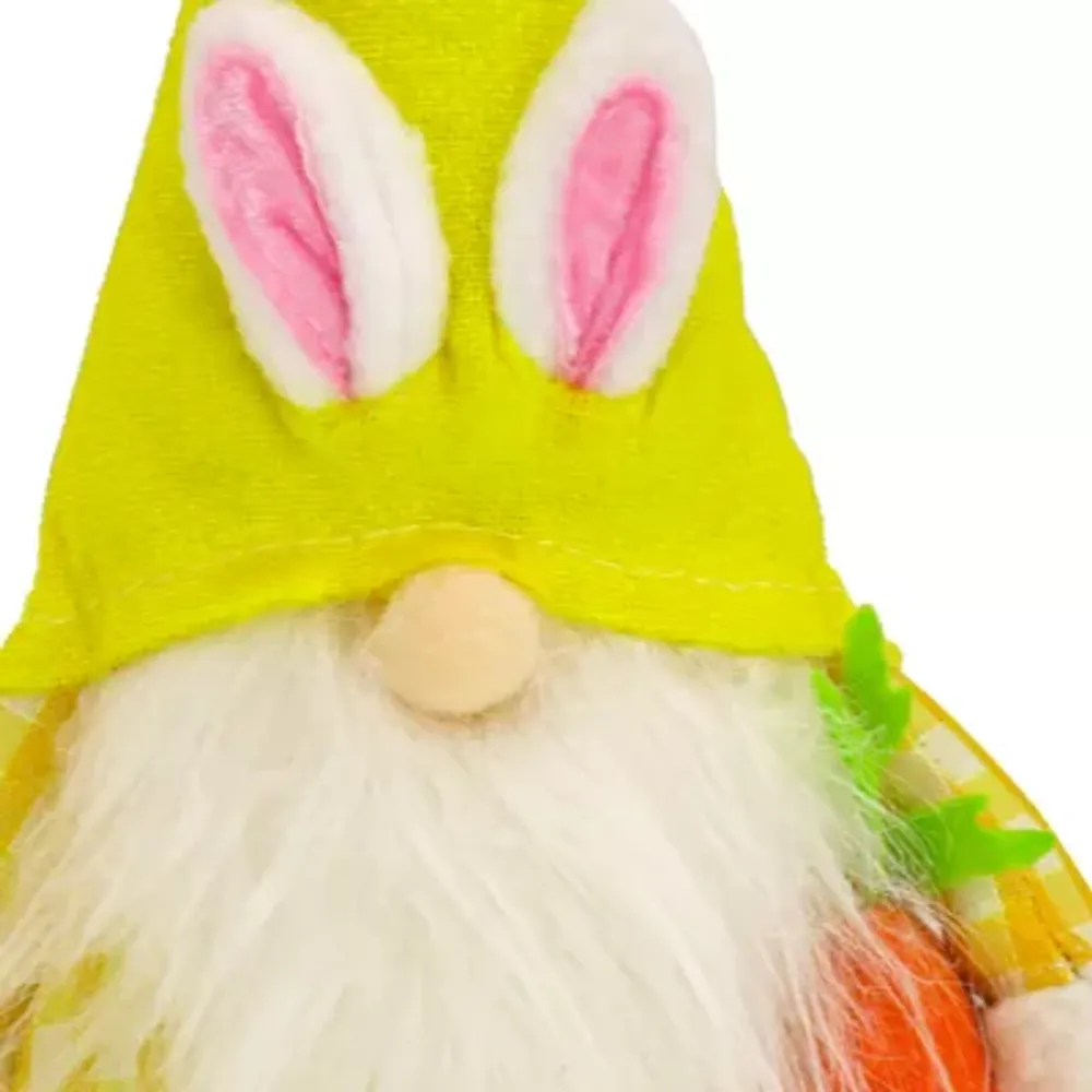 National Tree Co. Yellow Easter Bunny Gnome Tabletop Decor