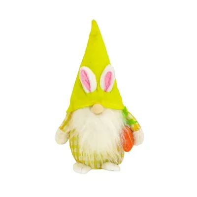 National Tree Co. Yellow Easter Bunny Gnome Tabletop Decor