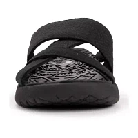 Muk Luks Womens Sassy Cross-Over Strap Sandals