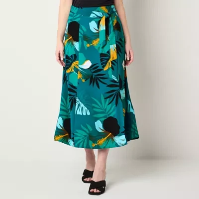 Liz Claiborne Womens Mid Rise Long Full Skirt-Tall