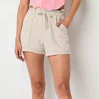 Arizona Womens Mid Rise Cargo Short - Juniors