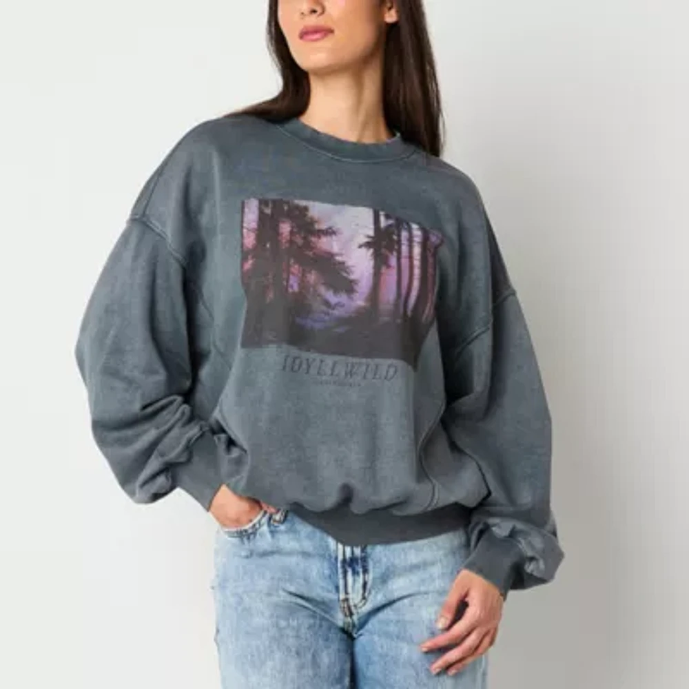Arizona Juniors Womens Crew Neck Long Sleeve Sweatshirt