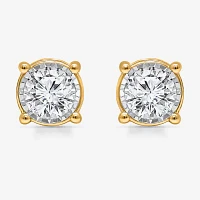 Tru Miracle 2 CT. T.W. Lab Grown White Diamond 10K Gold 6.7mm Round Stud Earrings