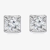 Tru Miracle 1 CT. T.W. Lab Grown White Diamond 10K White Gold 5.6mm Stud Earrings