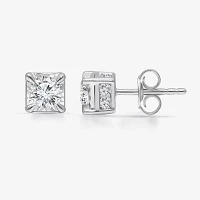 Tru Miracle 1 1/2 CT. T.W. Lab Grown White Diamond 10K White Gold 6.3mm Stud Earrings