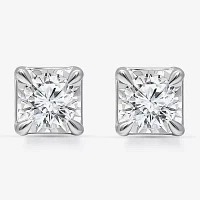 Tru Miracle 1 1/2 CT. T.W. Lab Grown White Diamond 10K White Gold 6.3mm Stud Earrings