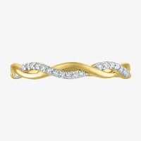 (G-H / Si2-I1) 3MM 1/10 CT. T.W. Lab Grown White Diamond 10K Gold Wedding Band