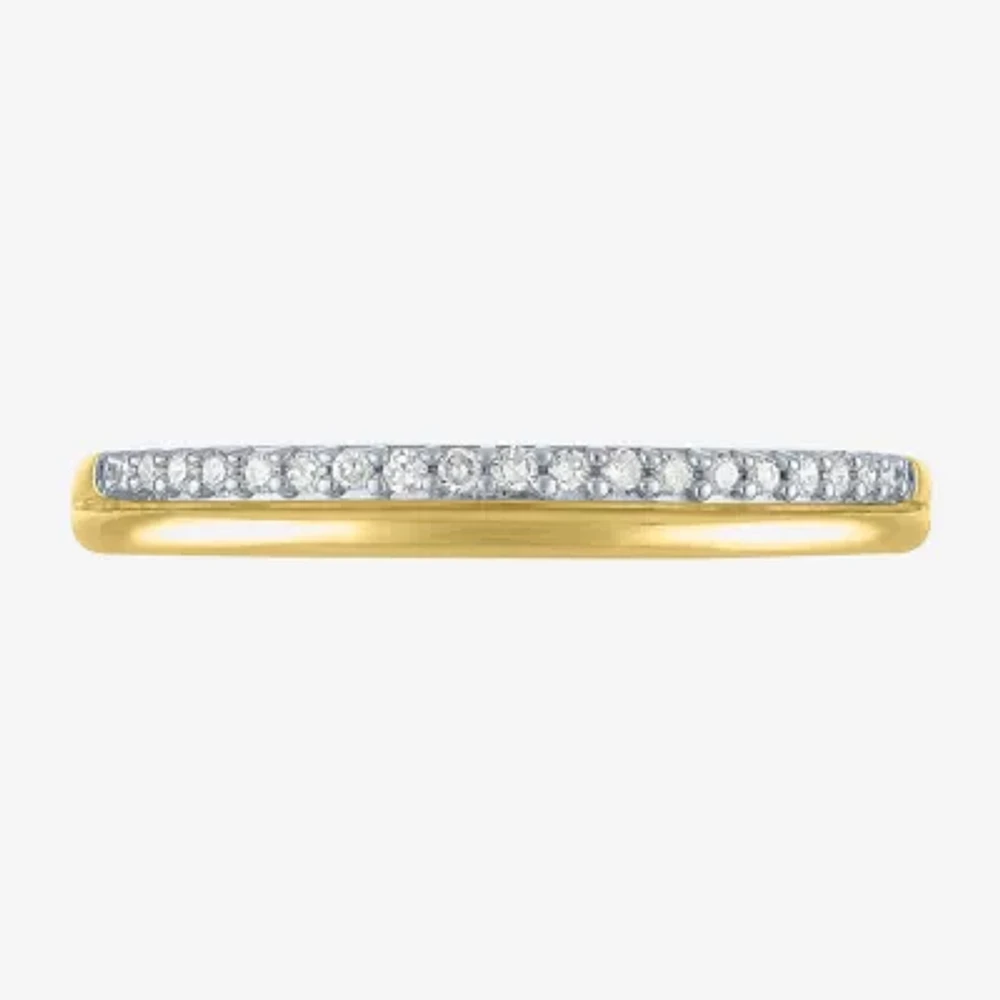 (G-H / Si2-I1) 1/10 CT. T.W. Lab Grown White Diamond 10K Gold Band