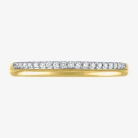 (G-H / Si2-I1) 1/10 CT. T.W. Lab Grown White Diamond 10K Gold Band