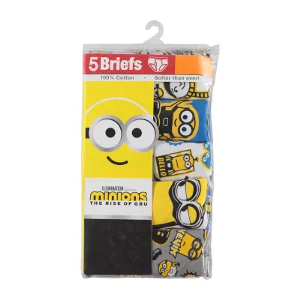 Little & Big Boys 5 Pack Despicable Me Minions Briefs