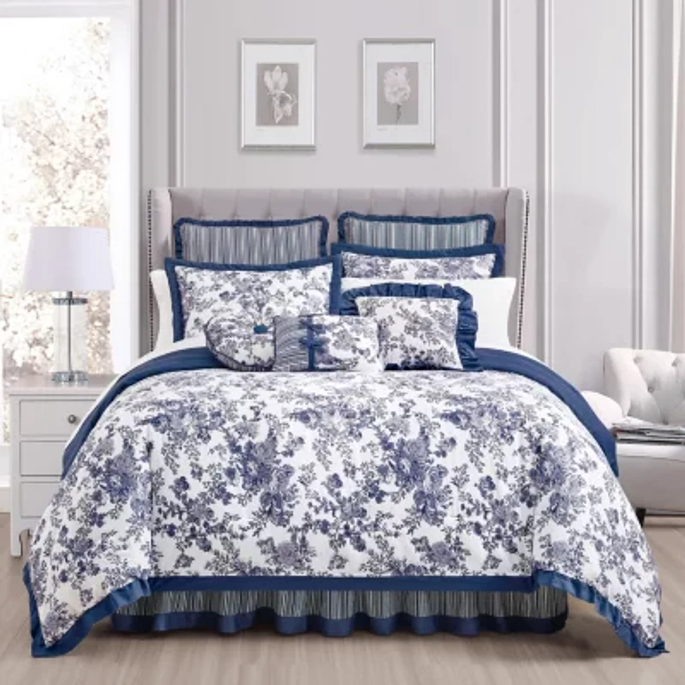 Laurel Manor Toile Garden Cotton Comforter Set