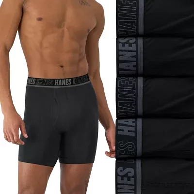 Hanes Moves Xtemp Performance Total Support Pouch Bonus Pack Mens 5 Boxer Briefs