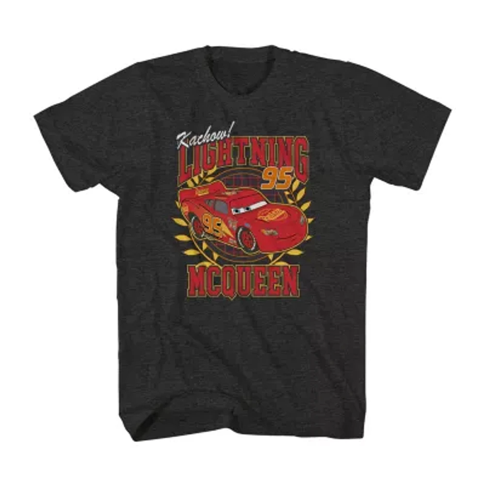 Big and Tall Mens Crew Neck Short Sleeve Regular Fit Cars Graphic T-Shirt