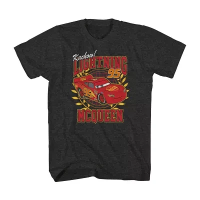 Big and Tall Mens Crew Neck Short Sleeve Regular Fit Cars Graphic T-Shirt