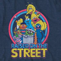 Big and Tall Mens Crew Neck Short Sleeve Regular Fit Sesame Street Graphic T-Shirt