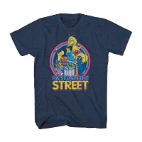 Big and Tall Mens Crew Neck Short Sleeve Regular Fit Sesame Street Graphic T-Shirt