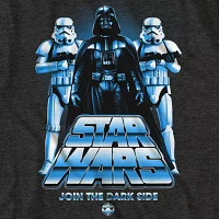 Big and Tall Mens Crew Neck Short Sleeve Regular Fit Star Wars Graphic T-Shirt