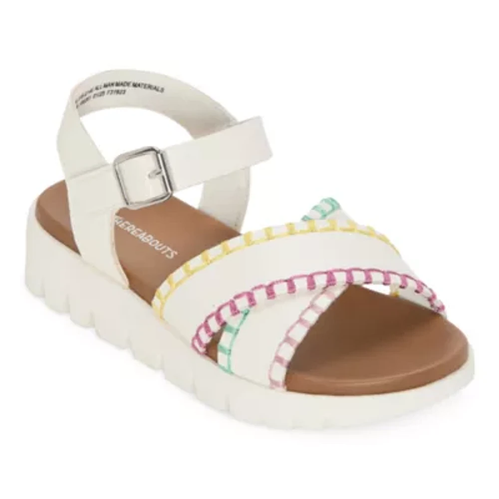 Thereabouts Little & Big Girls Sara Strap Sandals