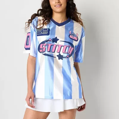 Stitch Soccer Jersey Womens V Neck Lilo & Juniors
