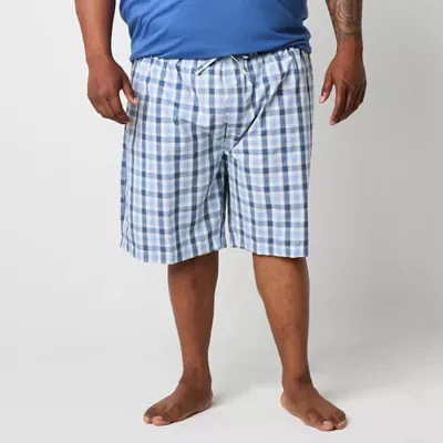 St. John's Bay Mens Big and Tall Poplin Pajama Shorts