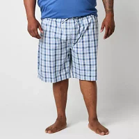 St. John's Bay Mens Big and Tall Poplin Pajama Shorts