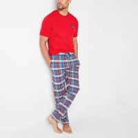 St. John's Bay Mens Crew Neck Short Sleeve 2-pc. Pant Pajama Set