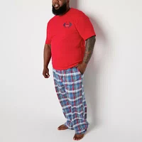 St. John's Bay Mens Big and Tall Crew Neck Short Sleeve 2-pc. Pant Pajama Set
