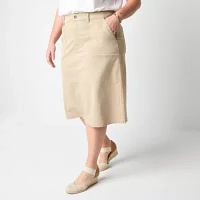 St. John's Bay Womens A-Line Skirt-Plus